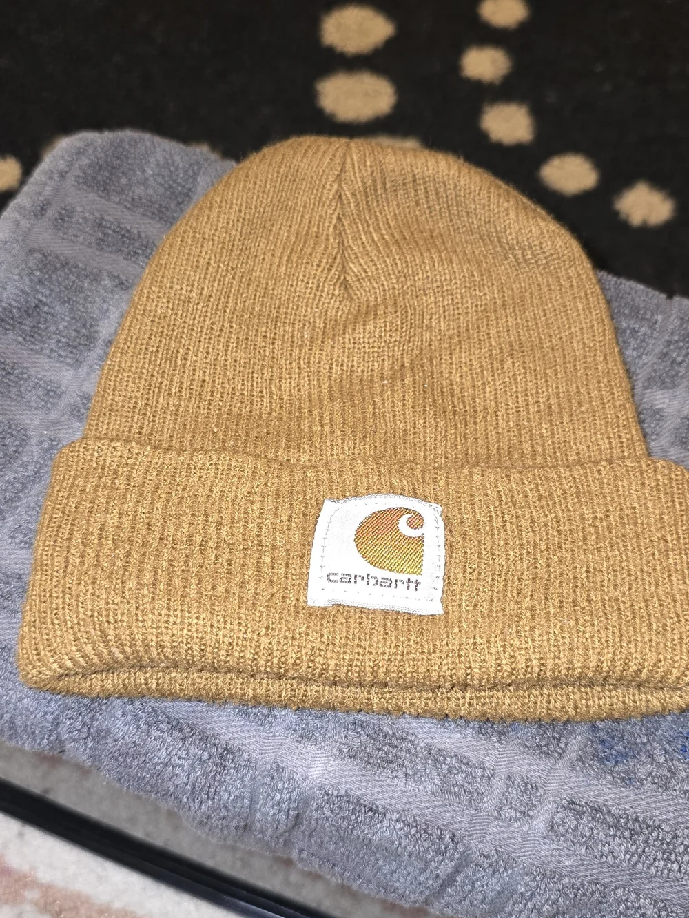 Carhartt infant/Toddler Whiskey Brown Beanie hat